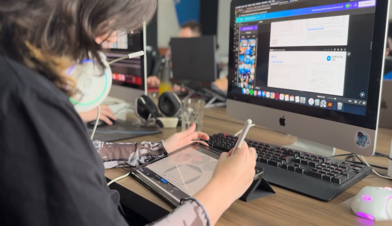 Detalhe da produção do vídeo Fumil